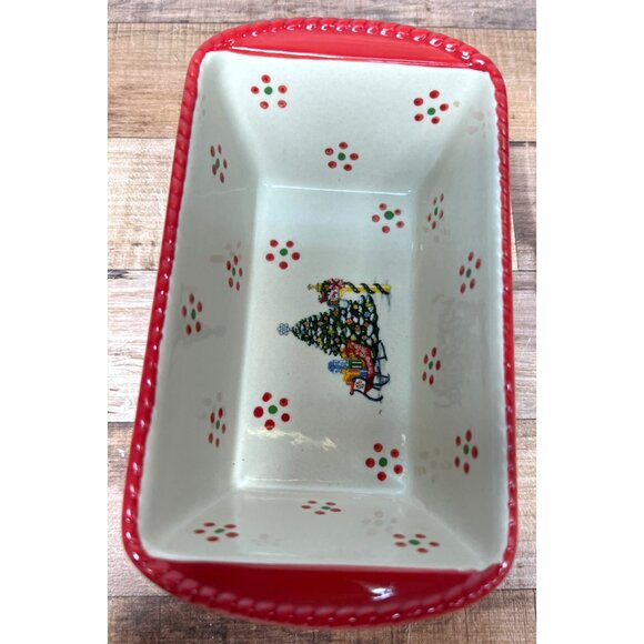 Temp-tations Holiday 12 Oz Ceramic Loaf Pan With Lid - Picture 3 of 5
